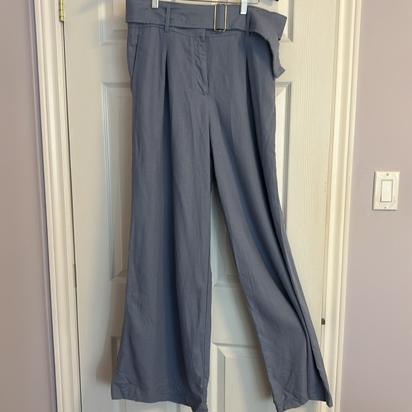 House of Harlow 1960 Women's Lilac Linen Wide Leg Trousers Size 8 - Picture 2 of 8